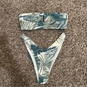 Tropical Print Bikini Set S